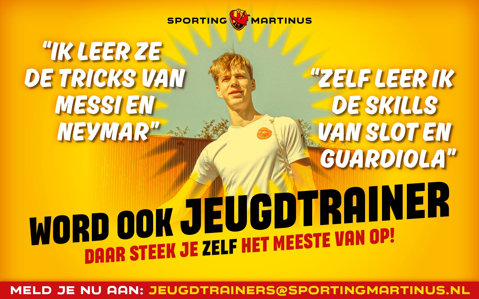 Jeugdtrainers gezocht teams O13 - O19