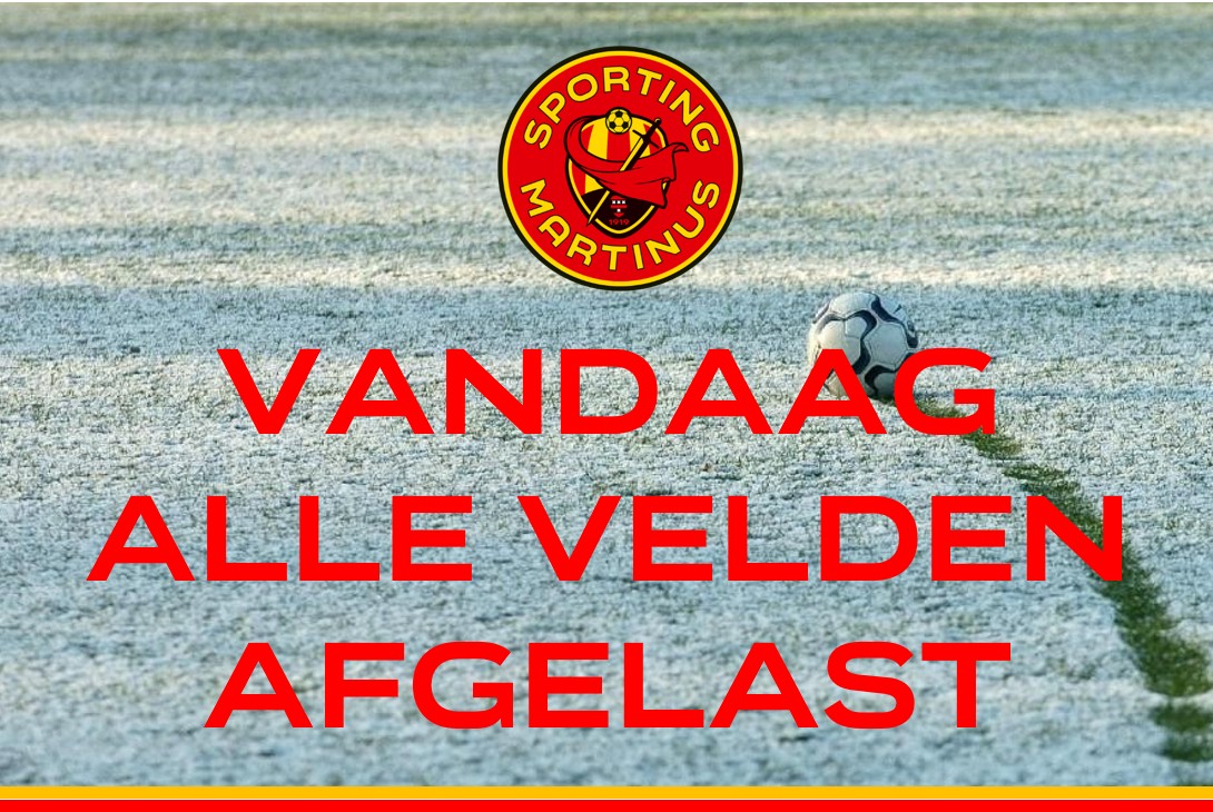 Vandaag -donderdag- alle velden afgelast