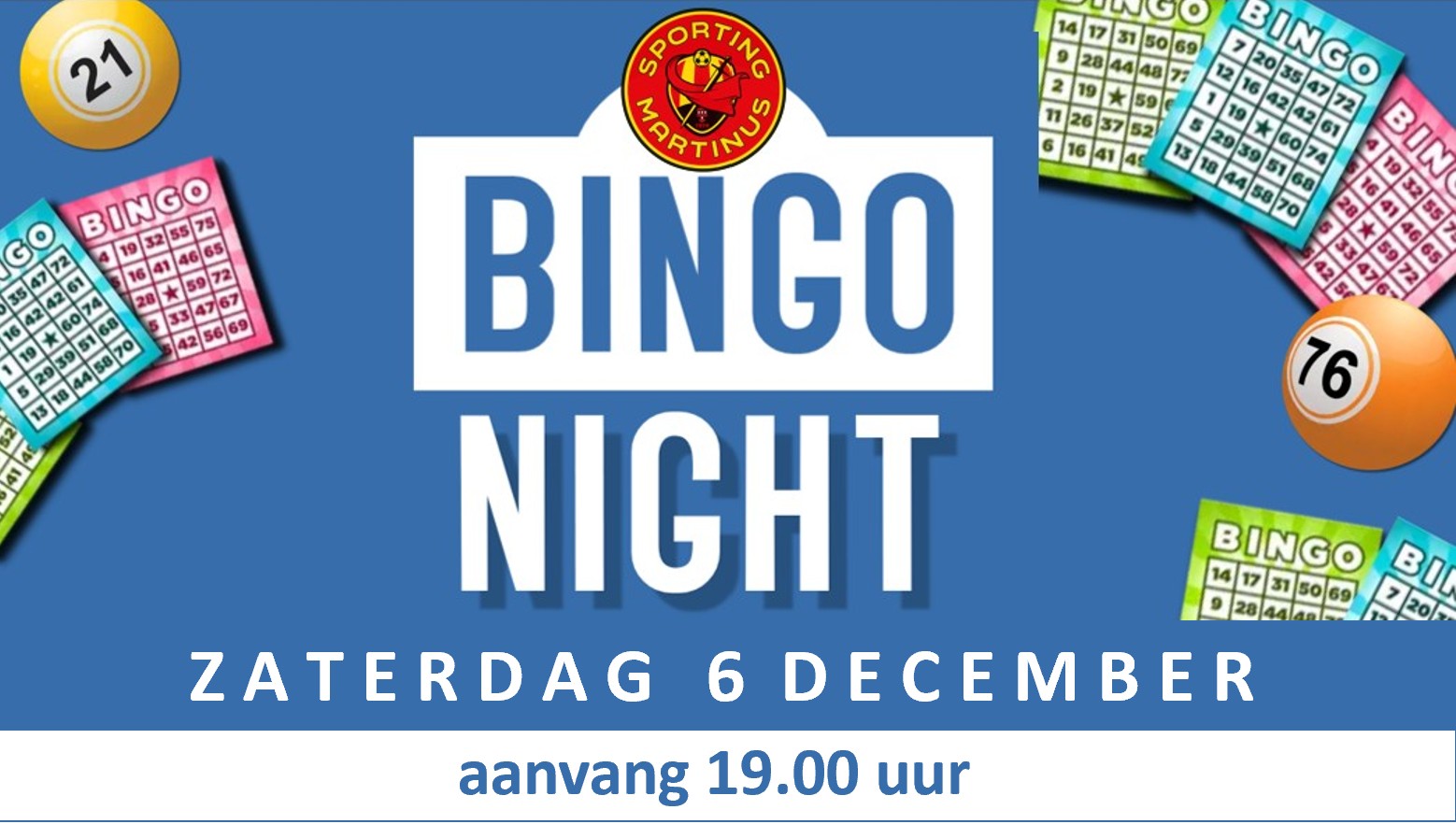 BINGO op zaterdag 6 december