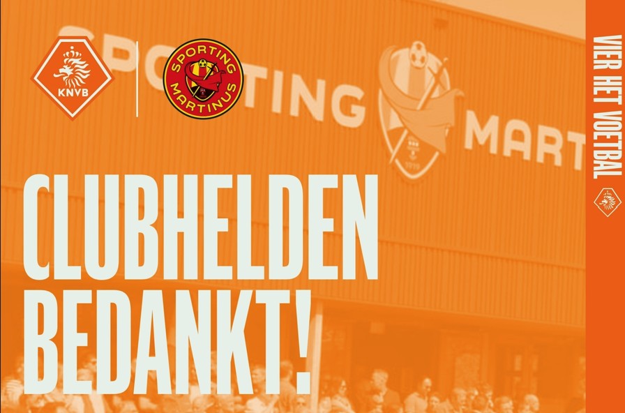 Zondag 7 december:  Nationale Vrijwilligersdag. Clubhelden bedankt!