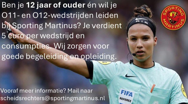 Woensdag 21 januari: Inloopsessie jeugdscheidsrechter