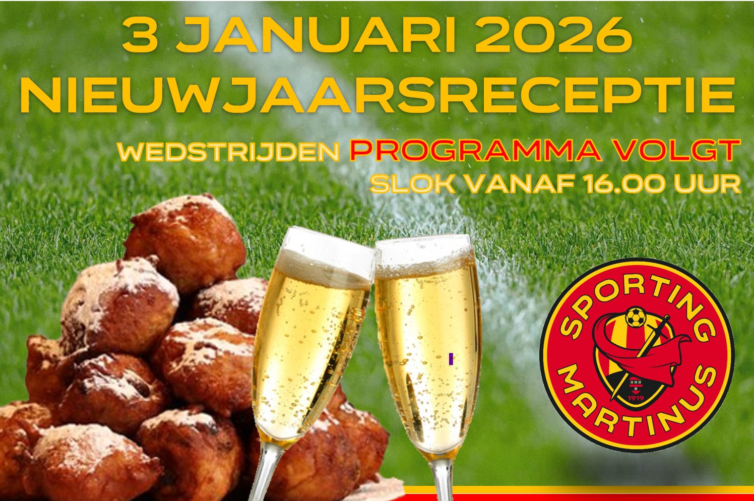 Nieuwjaarsreceptie 2026 op 3 januari