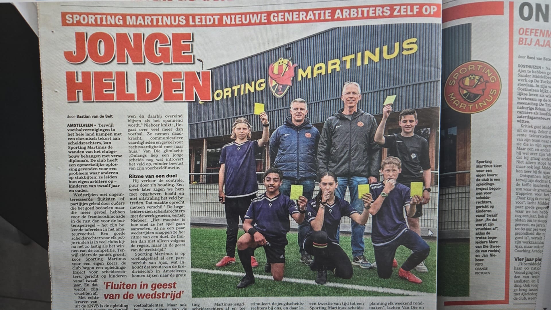 Onze jeugdscheidsrechters als jonge helden in het nieuws